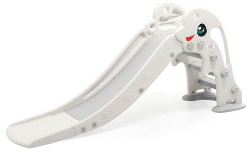 Baby Vivo Kinder Rutsche Kinderrutsche Gartenrutsche Kleinkinderrutsche Kunststoff Delfin abgerundete Ecken & Kanten für Indoor & Outdoor in Weiß