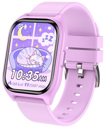 Smooce Kids Smart Watch, Smart Watch for Kids with 20 Sports Modes 14 Puzzle Games Multiple Dials Stopwatch, Birthday Gift for Children 3-12 Years Old (Purple)