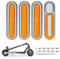 Satgoo E Scooter Reflector für Xiaomi M365/Pro/Pro 2/1S/Essential/Mi 3, Scooter Reflectoren, Verbesserte Reflektorabdeckung - Erhöhte Sichtbarkeit, Wasserdicht und Langlebig, Stilvolles Design