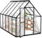 NAIZY Gewächshaus 280x180x195 cm Gartengewächshäuser mit Bodenanker & 6 cm Base Foliengewächshaus aus 580g 4 mm PC Platte & Aluminium, Tomatengewächshaus Anzucht Winterfest UV-Schutz (6x10ft)
