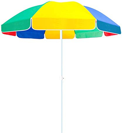 Parasol Umbrella Coloured Market Table Umbrella, Oxford Cloth Beach Sun Protection Patio Umbrella for Commercial and Residential Use, 7.2ft