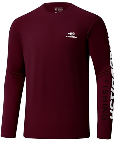 Bassdash Camiseta de Manga Larga para Hombre Camisetas de Pesca para Hombre protección Solar UV UPF 50+ Secado Rápido