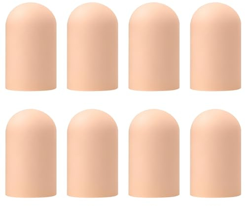 8 Piezas Hautfarbe Dedos Silicona,Gel Protección Dedos, Protección Dedos en Caso Lesión,Protección del Pulgar Impermeable,Mangas Dedos Gel Dedos aislantes, para Vida cotidiana