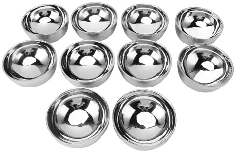 KIMISS Dubbelväggiga Skålar i Rostfritt Stål - 10-pack Isolerade snacks- och Soppskålar för hem- och Skolbruk - Hållbart och Mångsidigt Kök Essential
