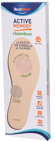 ACTIVE MEMORY BAMBOO – LA SOLETTA CHE SI MODELLA AL TUO PIEDE – MIS 42. 1 PAIO