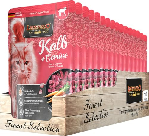 Belcando Leonardo Feline Pouch Ternera Legumbres Caja 16X85Gr 1360 g
