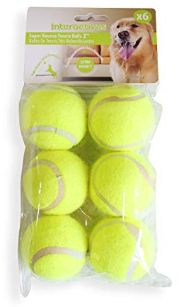 pet prime Dog Tennis Balls 2 X 6 PCS Automatic Ball Launcher Tennis Ball Suitable for Mini Dog Ball Launcher