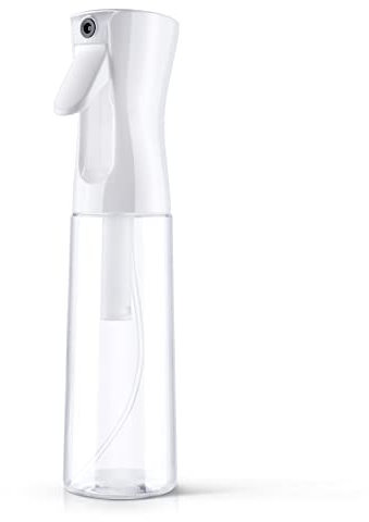 URAQT Vaporisateur pour Cheveux, 300ml Vaporisateur Transparent Rechargeable Visage Coiffeur, Vaporisateur de Coiffure Réutilisable pour Nettoyage Vaporisateur Cheveux Produit Coiffure, Blanc