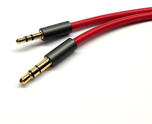 ABLET Cable auxiliar para automóvil macho de 3,5 mm a 2,5 mm con diseño chapado en oro de 100 cm Cable de audio para auriculares Compatible con auriculares Bose, para auriculares JBL, teléfono intelig