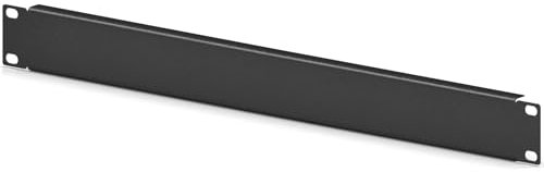 HB-DIGITAL Panneau Rack 19 1U pour Armoire Serveur Armoires Réseau Plaque Vierge en Acier Noir - Accessoires pour Rack Serveur - Tôle d'acier Robuste Facile à Assembler Solide et sans pous