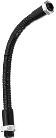 PATIKIL 15 cm (5,8 tum) universell svanhalsslang, 1 st M10 till M8 fin gänga böjbar metallslang flexibel arm mjuk rörförlängning för lampa, gör-det-själv-utrustning, svart