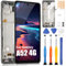 OLED Display für Samsung Galaxy A52 4G LCD für Samsung Galaxy A52 LCD Display SM-A525F SM-A525M SM-A525F/DS Bildschirm Digitizer Touchscreen Assembly mit Reparatur-Set (Schwarz mit Rahmen, 6,5 Zoll)