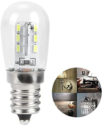 Fafeicy Bombilla LED E12 para Frigorífico, 1,5 W, CA 230V, Alto Brillo, Lámpara para Máquina de Coser Doméstica, Luz Blanca