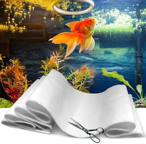 UBeesize 100 Micron Aquarium Filter Floss, Cut to Fit for Tanks & Ponds