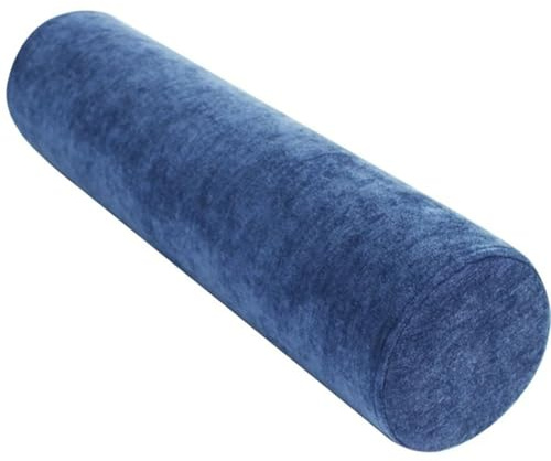 JORTUIO Cuscino Cilindrico Cervicale per Letto Divano,40/50/60/70/90 cm,Morbido Cuscini Collo/lombare, Cervicale Rotolo Cilindro Cuscino Di Sostegno Supporto Rimovibile Cuscino(Navy Blue,20cmx70cm)