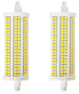 Y.W.Licht 30W R7s 118mm LED Dimmerabile Lampadina 3000K Bianco caldo, Sostituzione per 300W Lampada Alogena Illuminazione Lineare J118 Lampada Riflettore Tubo per Proiettore a Soffitto Set di 2