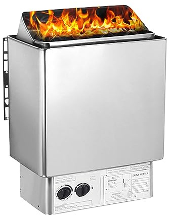 6KW Electric Sauna Heater Wet&Dry Sauna Stove Internal Control Built-in Sauna Stove Stainless Steel Sauna Room Heater for 5 m³- 9 m³ Sauna Room