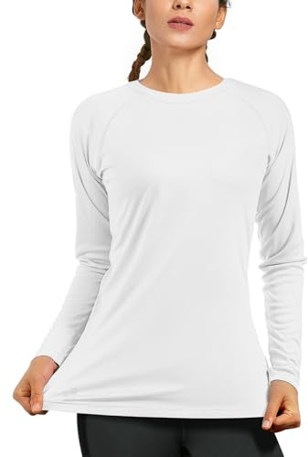 WISMBOX UV Shirt Damen Langarm, Schwimmen und Surfen, UPF 50+ Sonnenschutz | Atmungsaktiv, schnelltrocknend, Rashguard, Sport-Funktionsshirt, Strandurlaub, Training, Outdoor-Aktivitäten, Wassersport