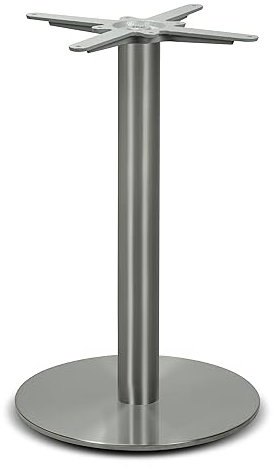 Dublino Tischgestell Tischbein Edelstahl | Premium | PD7083inox | INOX | Esstisch | Höhe 73 cm | 17 kg | Bodenplatte Ø 45 cm | max. Tischplattengröße 55x55 / Ø 80 cm