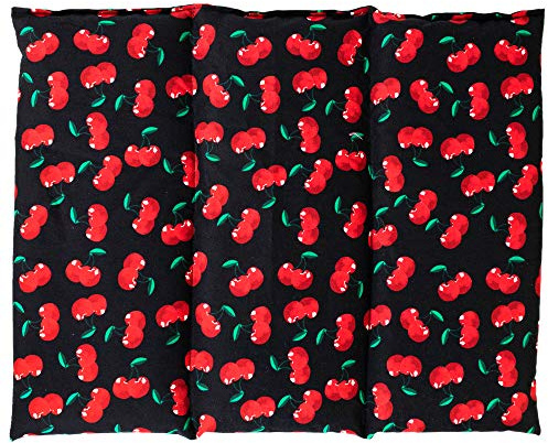 Coussin aux pépins de raisin - Taille 40x30-3 compartiments - Cherry-black - Coussin thermique - Coussin aux graines - Compresse froide -