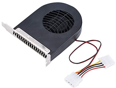 Ventilador de enfriamiento ASHATA, mini sistema Ventilador de ranura PCI Caja de CPU Ventilador de enfriamiento de CC Nuevos ventiladores de enfriamiento PCI para computadora, conector de alimentación