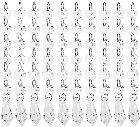 Crystal Pendant, Christmas Tree Hanging Ornaments, 10PCS Long Drop Shape 15cm Acrylic Pendant Icicle Teardrop for Baby Room for Christmas Tree for Chandeliers