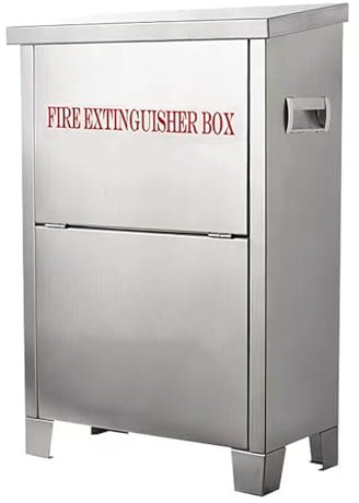 Yeaborn Edelstahl-Feuerlöscher-Box für 2,3–4,5 kg Feuerlöscher, 50,8 x 32,8 x 17,5 cm, Platz für zwei Feuerlöscher im Innen- und Außenbereich, wasserdicht, staubdicht