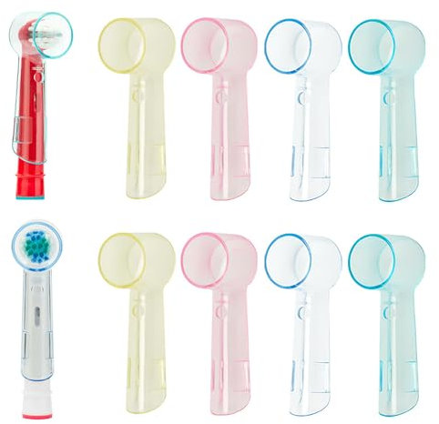 GeekerChip Copertura Spazzolino Elettrico,8 Pezzi Copertura Protettiva per Testine di Spazzolino Elettrico,Copri Spazzolino Antipolvere,per Viaggi/Lavoro,Multicolore