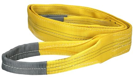 WOLFPACK LINEA PROFESIONAL Imbracatura piatta doppia banda 3.000 kg. Fattore di sicurezza 7:1, lunghezza: 4 metri, larghezza 9 cm. 100% poliestere. Colore giallo, 15030219