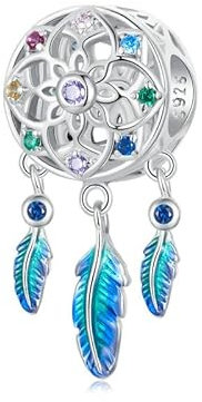 Charms attrape-rêves pour bracelets Pandora, perles arc-en-ciel en argent sterling, cadeau pour fille, maman, amie