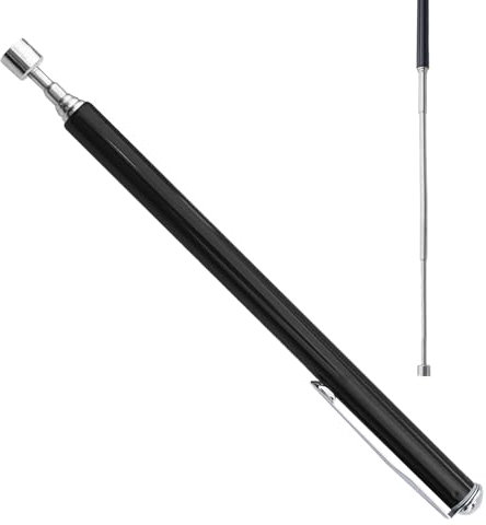 1 Pieza Herramienta Recogedor Magnético Telescópico,Barra Magnética Telescópica,Acero Inoxidable,Extensible,13.8cm hasta 62cm,para Tornillos,Tuercas,Pernos,Partes Metalicas (Negro)