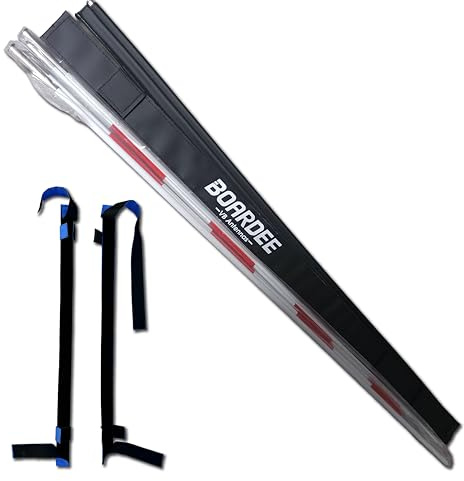 BOARDEE Volleyball Net Antenna Sleeves - Durable Tarpaulin Hook-and-Loop Sleeves with Vertical Straps - Indoor and Beach Volleyball Net Equipment - Pack of 2 (No Antennas Included) (Black)