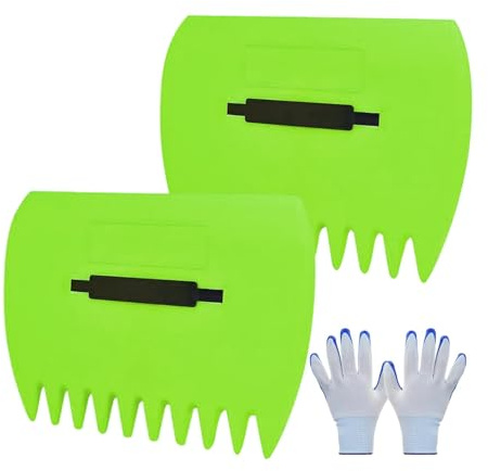 LEAF RAKE, bladgreppar Återanvändbar handrake med handskar
