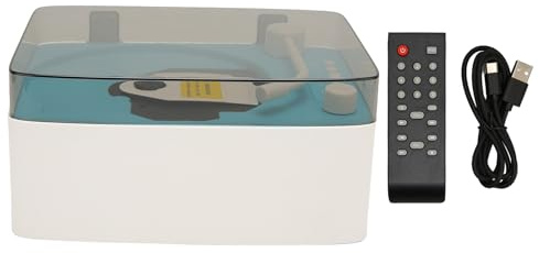 ANGGREK Altavoz Bluetooth, Reproductor de CD Vintage Diseño Retro Gramófono con Sonido HiFi Batería 3600mAh para Hogar Gimnasio Oficina Entrada USB 3.5mm (Blue)