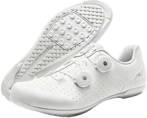TvzsiY Scarpe da Ciclismo Senza Attacchi con Suola in Gomma Uomo Donna Scarpe da Strada E da Mountain Bike raspiranti, Fori di Ventilazione,B,41 EU