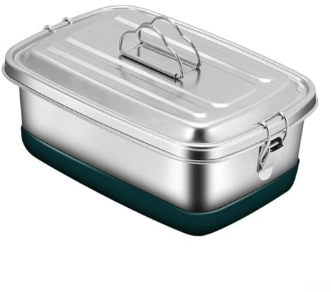 Contenitore per il pranzo in acciaio inossidabile, contenitore per alimenti a prova di perdite, con Tiffin in metallo di 304 gradi, grande capacità per la conservazione di zuppe, secchio sigillato per