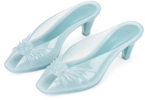 Caradise Jelly Kitten Heel Sandals for Women Jelly Shoes Summer, Mint Green, 5.5 UK