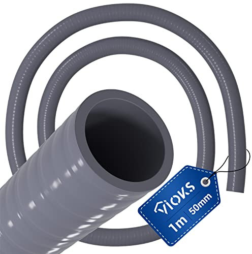 PVC Wasserschlauch 1 Meter Flexpipe 50 mm für Whіrlpоol-Bau Jаcuzzі Pool Schlauch Flex-Pipe Zuschnitt - Laufmeter