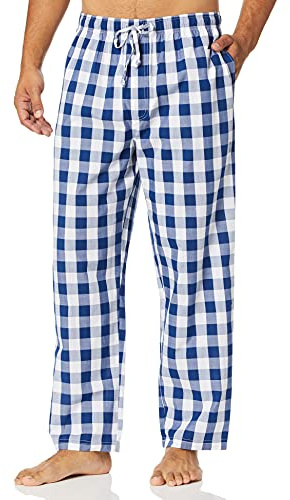 Nautica Men's Soft Woven 100% Cotton Elastic Waistband Sleep Pajama Pant, Blue Depths, X-Large