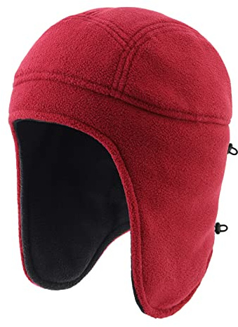 Home Prefer Womens Winter Hats Earflap Beanie Snow Ski Caps Warm Hat for Girls Wine Red