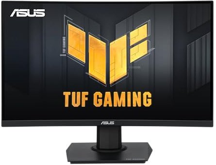 ASUS TUF Gaming VG24VQER - Monitor Gaming de 24 Pulgadas, Full HD, Curvo, 180 Hz, ELMB Sync, FreeSync, 1 ms MPRT, DisplayWidget Center