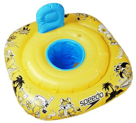 Speedo Unisex Baby spädbarn badstol vid havet | Lär dig simma | Flytande | Flöta, Ljus YeLow/Svart/Azurblå, En storlek