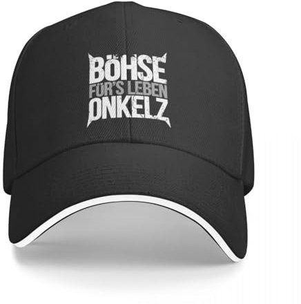 LXCUDXZ Baseball Kappe Bohse Onkelz Rock-Baseballkappen, modische deutsche Musik-Sandwich-Kappe, Unisex-Stil, atmungsaktiv, Papa-Mütze, Aktivitäten Geschenk