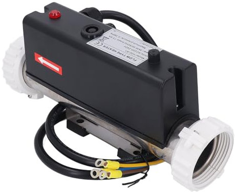 Riscaldatore per Piscina da 3000 W, Termostato Elettrico per L'acqua con Controllo della Temperatura, Riscaldamento Autonomo per Vasca Idromassaggio, Piscina, Cablato, con