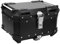 32L Motorrad-Topcase, Aluminium-Kofferraum mit Rückenlehne und Montagematerial, Universelle Motorrad-Heckbox für Helmgepäck, Schwarz, Schnellverschlusssystem, Wasserdicht (Black)