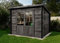Alpholz Pultdach Gartenhaus Maria Gartenhaus aus Holz in Grau, Holzhaus mit 40 mm Wandstärke, Blockbohlenhaus mit Montagematerial