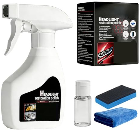 Headlight Restoration Kit, 2026 New Headlight Cleaning and Polishing Spray, Multifunctional Headlight Oxidation Remover Spray for Vehicle Maintenance (1 Set)