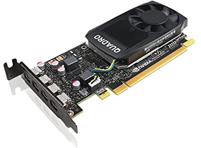 Lenovo ThinkStation NVIDIA Quadro P1000 4GB GDDR5 Mini DPx4 Graphics Card with LP Bracket, 4X60N86660, schwarz