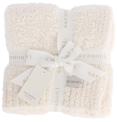 Saranoni Bamboni Baby Blanket | Luxury Plush Super Soft Blanket | Breathable Comfort Infant Baby Blankets for Boys & Girls | Ivory, Mini - 15” x 20”