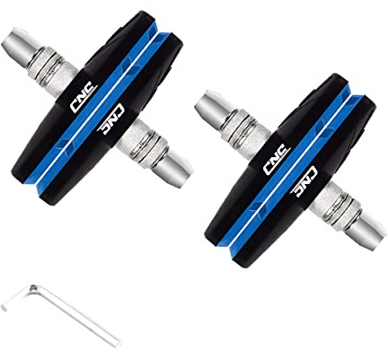 Chooee Bike V-Brake Pads, Bicycle 70mm Brake Blocks Set, 2 Pairs Universal Brake Shoes, Blue Black